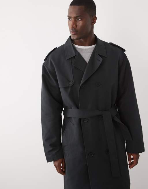 Gabardina negra de ASOS DESIGN, 4 de 5