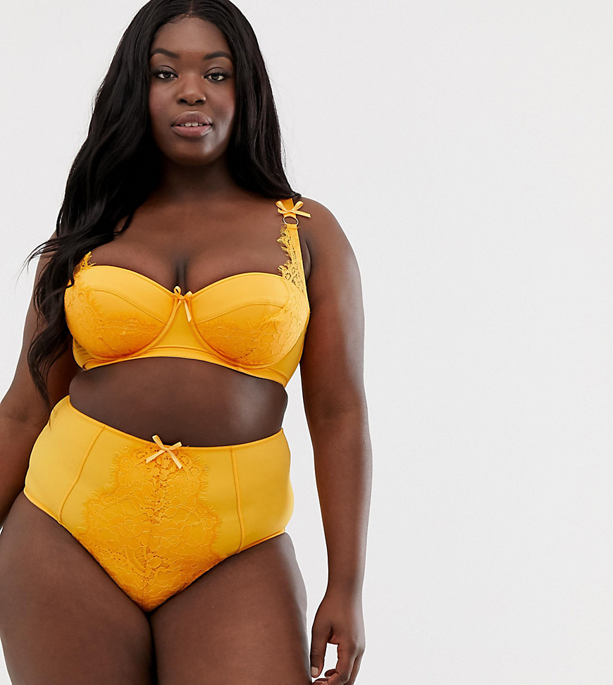 Gabi Fresh X Playful Promises balconette bra in mustard-Yellow