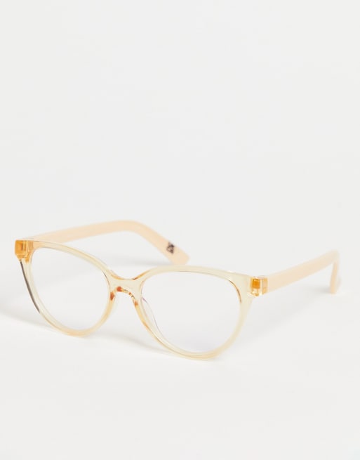Gafas color melocotón con filtro de luz azul Art of the Snore de The Book Club