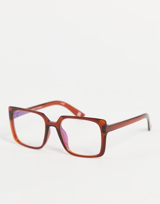 Gafas con montura marrón y filtro de luz azul Fairy Droppings de The Book Club