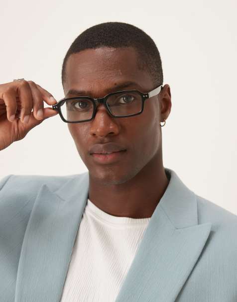 Gafas con montura negra rectangular y lentes transparentes de ASOS DESIGN - view 1