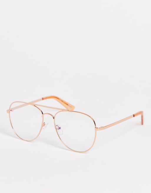 Gafas de aviador con filtro de luz azul Hard Crimes de The Book Club
