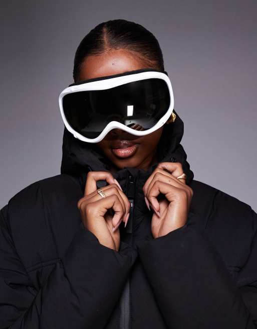 Gafas de esquí negras con montura blanca de Threadbare, 3 de 3