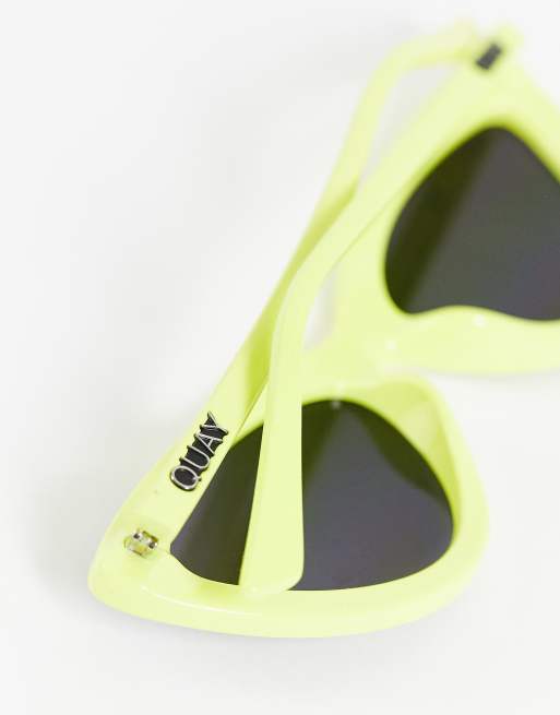 Gafas de sol amarillas estilo ojos de gato con lentes ahumadas de Quay, 4 de 4