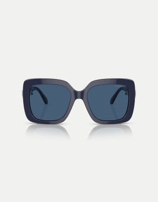Gafas de sol azul ópalo cuadradas con lentes azules SK6001 de Swarovski