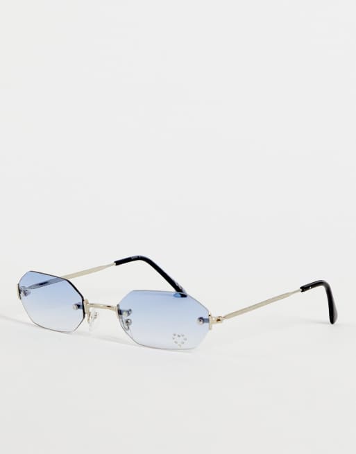 Gafas de sol azul pálido redondas de SVNX