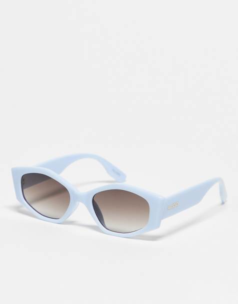 Gafas de sol azules y blancas rectangulares con estampado animal para  festivales Aire octans