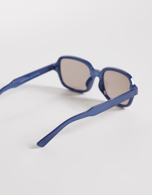 Gafas de sol azules con montura cuadrada de ASOS DESIGN, 2 de 3