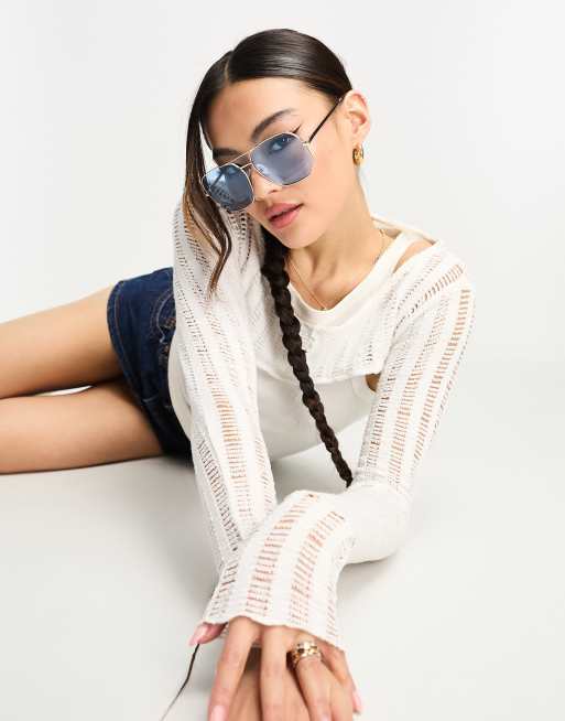 Gafas de sol azules estilo aviador para festivales Corvus de Aire