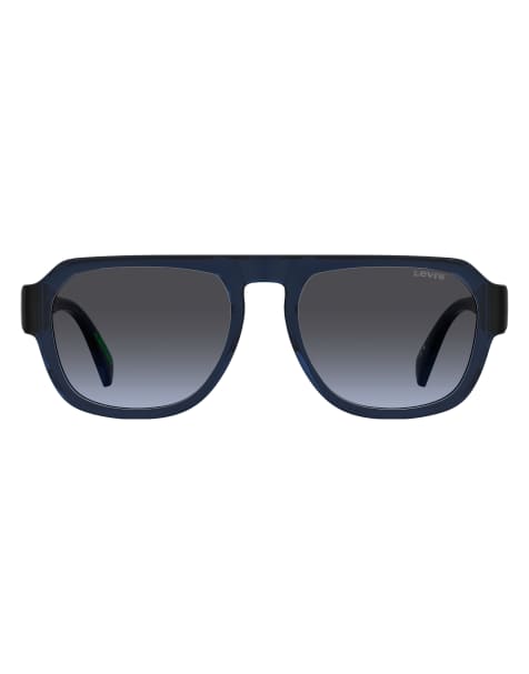 Gafas de sol azules rectangulares con lentes grises azules de Levi's - view 1