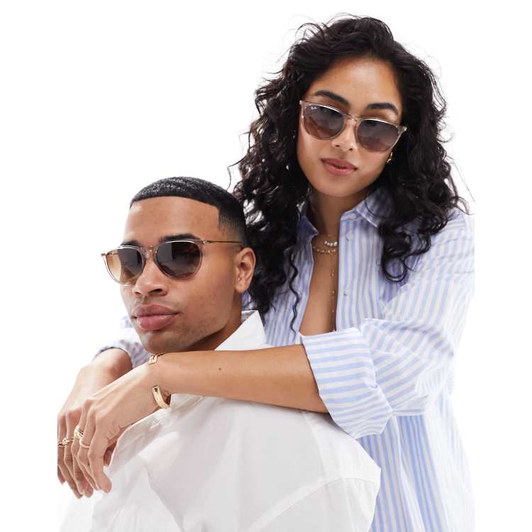 Gafas de sol beis redondeadas Erika de Ray-Ban ASOS