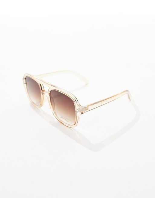 Gafas de sol beis transparente estilo aviador de Jeepers Peepers, 2 de 4