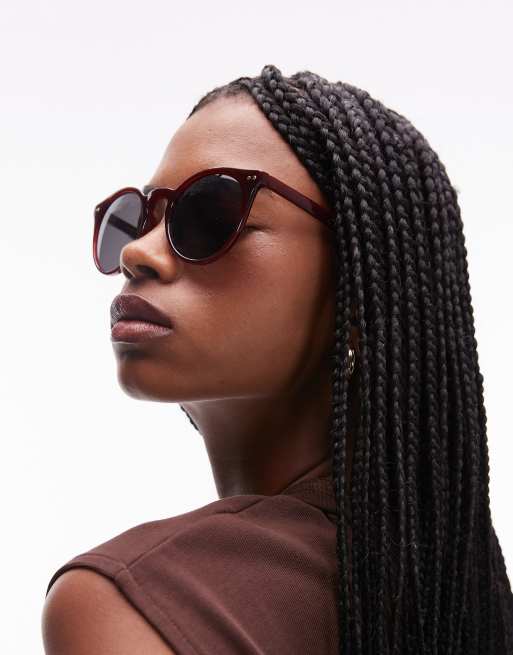Gafas de sol burdeos redondeadas de & Other Stories
