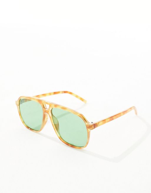 Gafas de sol carey estilo aviador con lentes caquis Monoceros de AIRE, 2 de 4