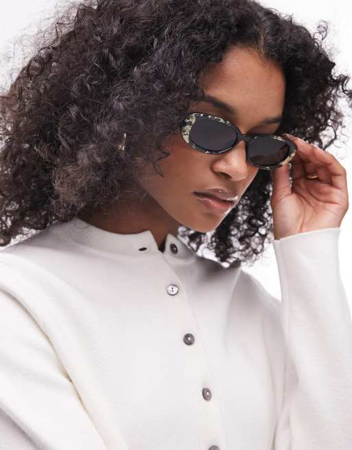 Gafas de sol carey ovaladas Meadow de Topshop ASOS