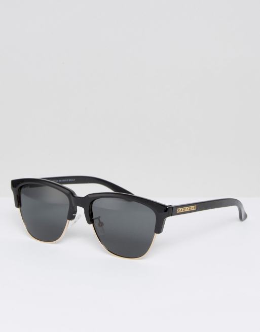 Gafas de sol retro con lentes polarizadas negras de Hawkers | ASOS