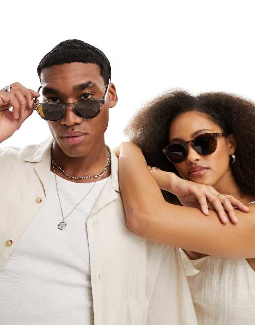 Gafas de sol color carey claro redondeadas Marvin de A.kjaerbede