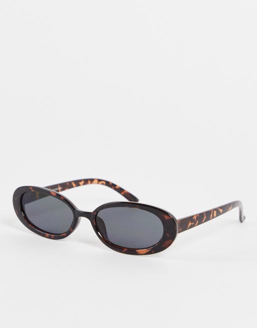 Gafas de sol color carey con montura estrecha retro de Madein.