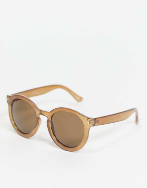Gafas de sol color óxido con montura redonda extragrande para mujer de Jeepers Peepers