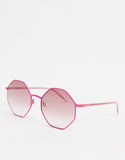 ensillar Por ahí nuestra Gafas de sol con lentes hexagonales Love de Moschino | ASOS