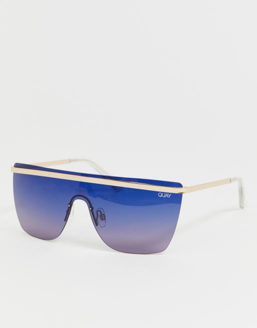 Gafas de sol con puente recto en azul Get It Right de Quay