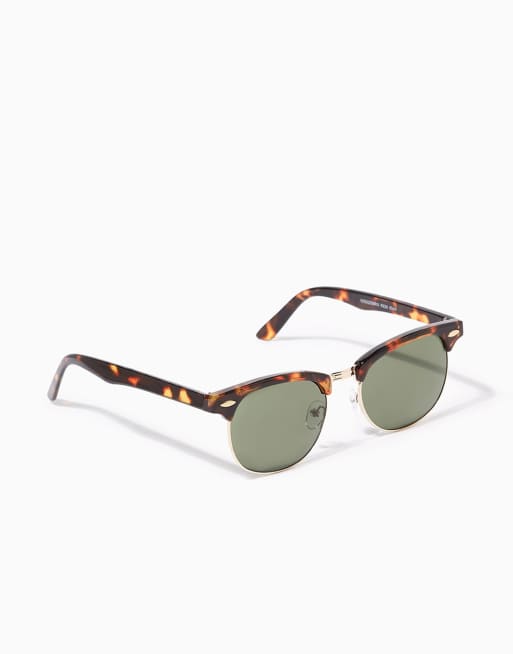 Gafas de sol cuadradas clásicas de efecto carey de Topman