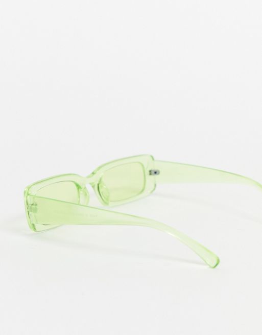 Gafas de sol verde neón con diseño envolvente Rave de ASOS DESIGN