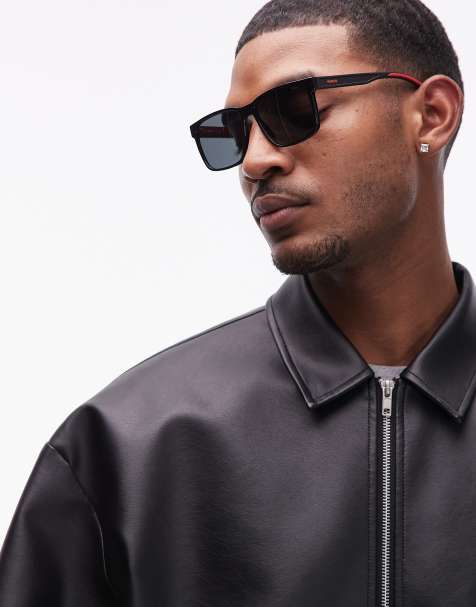 Gafas de sol cuadradas en negro de HUGO - view 1