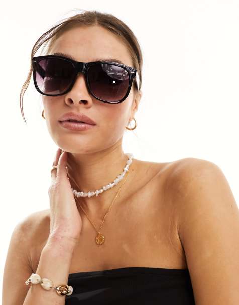 Gafas de sol cuadradas en negro de New Look - view 1