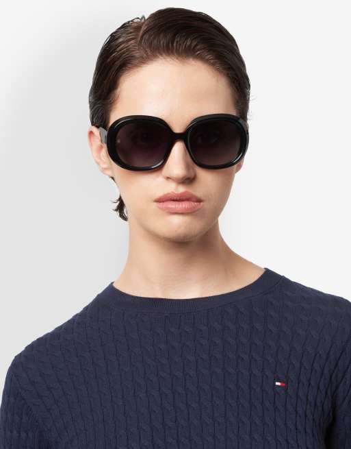 Gafas de sol cuadradas en negro de Tommy Hilfiger , 6 de 6