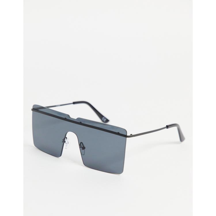 Gafas de sol sin montura con barra superior para mujer y hombre