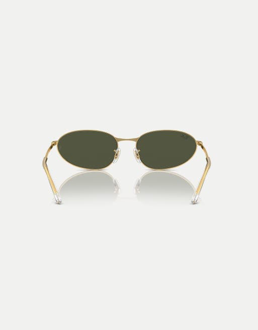 Gafas de sol doradas con montura irregular y lentes verdes RB3734 de Ray-Ban, 3 de 3