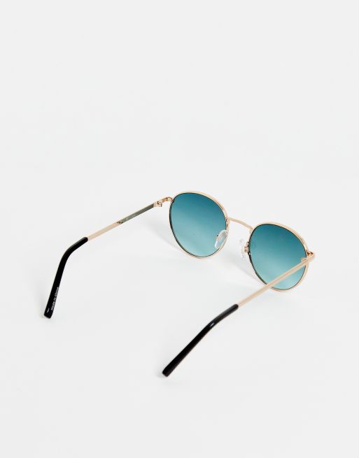 Gafas de sol doradas con montura retro Jack Jones | ASOS