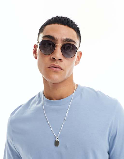 Gafas de sol doradas redondas de Jack & Jones, 4 de 4
