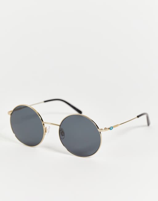 Gafas de sol doradas redondeadas de M Missoni