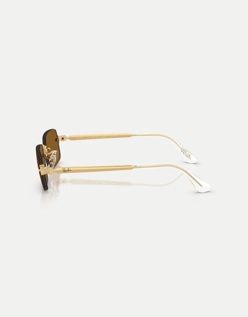 Gafas de sol dorado Arista ovaladas con lentes marrones polarizadas RB3928 de Ray-Ban, 3 de 3