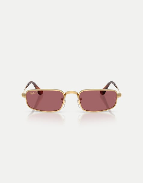 Gafas de sol dorado Arista rectangulares con lentes violetas polarizadas RB3927 de Ray-Ban - view 1