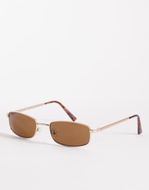 Gafas de sol dorado mate con montura envolvente estrecha de metal Asha de Cotton On - view 1