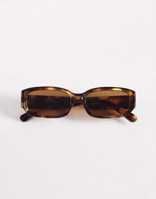 Gafas de sol efecto carey claro rectangulares de Jeepers Peepers , 3 de 3