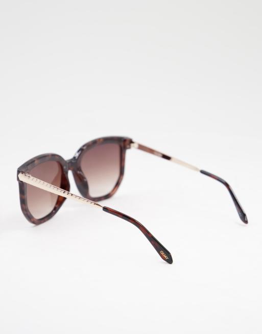 Darse prisa Egomanía nostalgia Gafas de sol efecto carey con lentes redondas para mujer Coffee Run de Quay  | ASOS