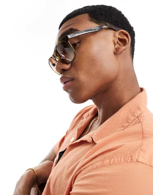 Gafas de sol efecto carey con montura redondeada y lentes degradadas de Ray-Ban , 2 de 4