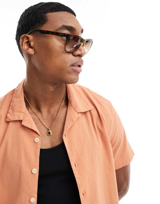 Gafas de sol efecto carey con montura redondeada y lentes degradadas de Ray-Ban , 3 de 4