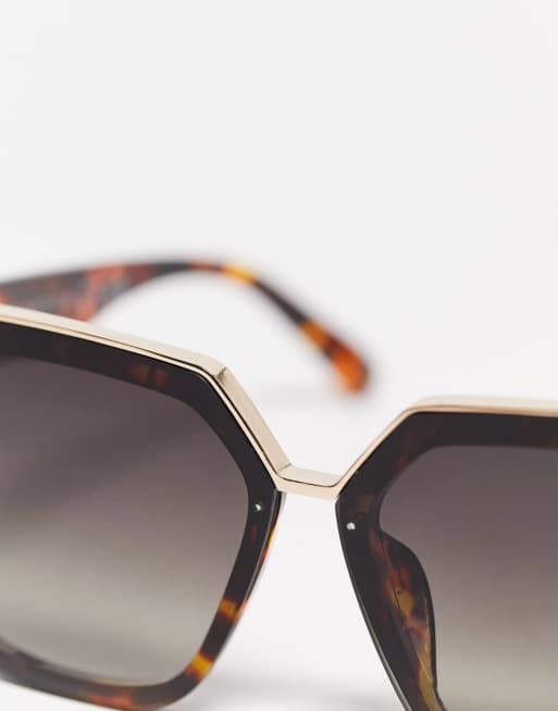 Gafas de sol efecto carey de estilo ojos de gato extragrandes de SVNX, 4 de 4