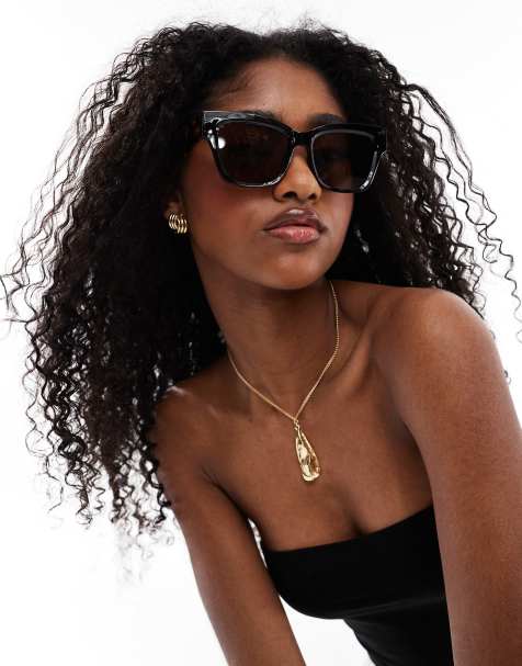 Gafas de sol efecto carey estilo ojos de gato clásicas de AJ Morgan - view 1