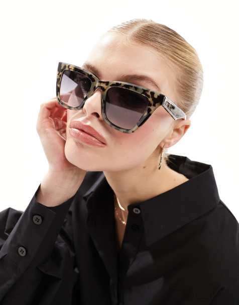 Gafas transparentes estilo aviador con montura metálica plateada de ASOS  DESIGN