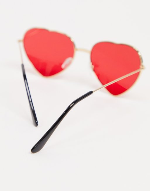 Gafas corazon rojas 