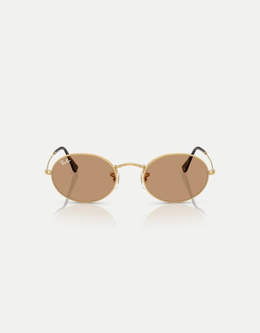 Gafas de sol en tono oro Arista ovaladas de metal con lentes marrones Oval Metal Summer Capsule de Ray-Ban