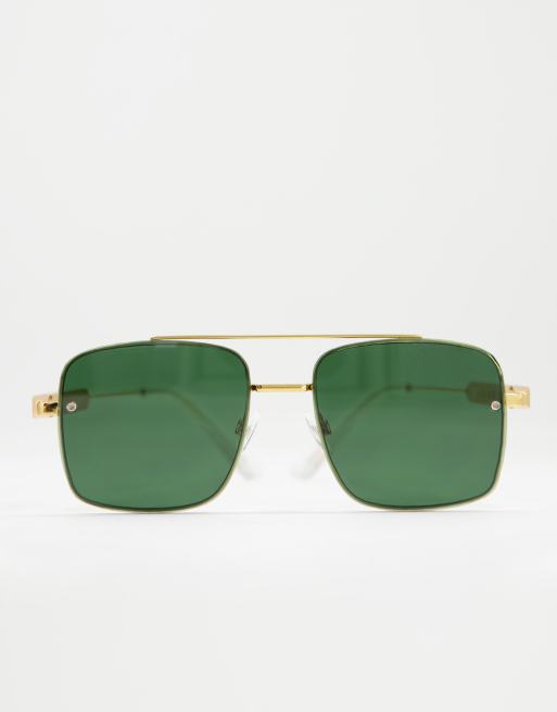 Gafas de sol estilo aviador con lentes verdes Devon Weekender de Spitfire, 3 de 4