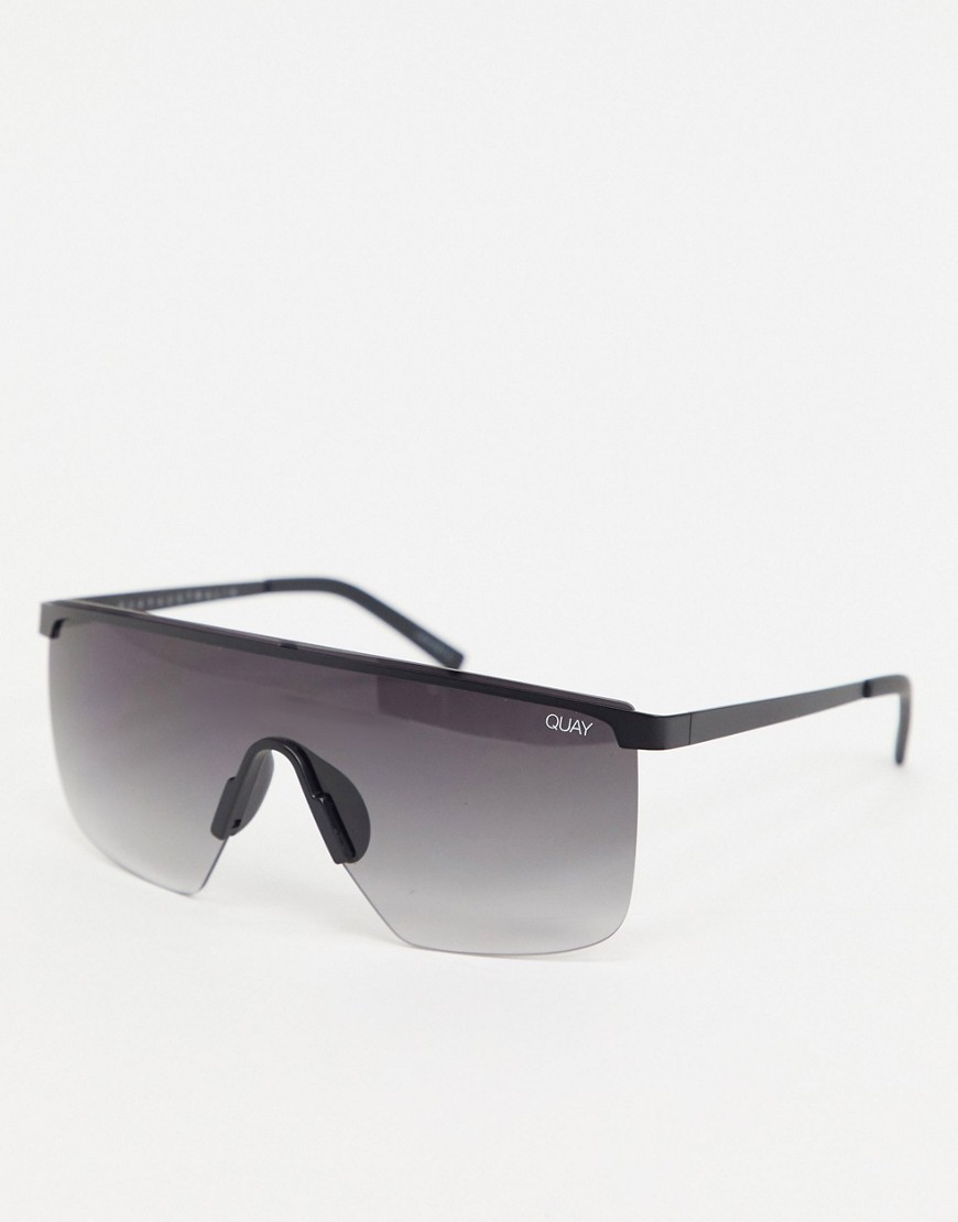 gafas de sol estilo aviador en negro anonymous de quay australia