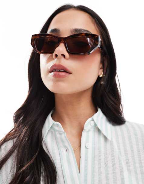 Gafas de sol estilo ojos de gato angulares de carey de Vero Moda - view 1